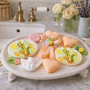 90s Decorative Guest Soap‎ Set Angel Heart Flower